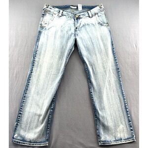 Vintage Levis 513 Boy Cut Jeans Womens Size 16 Acid Wash Denim Straight Leg